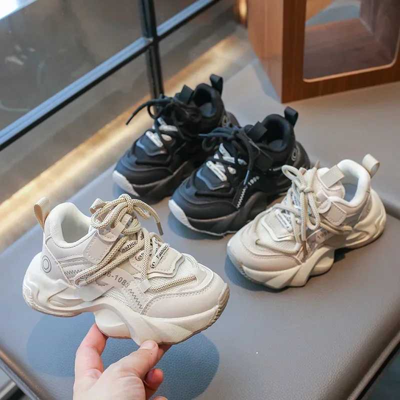 Childrens sports shoes spring and autumn versions childrens school running shoes fashionable and non slip boys and girls sports tennis shoes breathabl