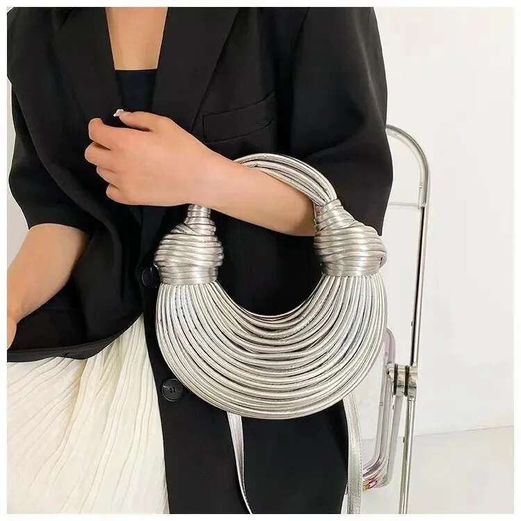 Shoulder Underarm Woven Noodles Messenger Women's Bag Designer Purses New Fashion Evening Handbag Dresses Suitcase Dinner