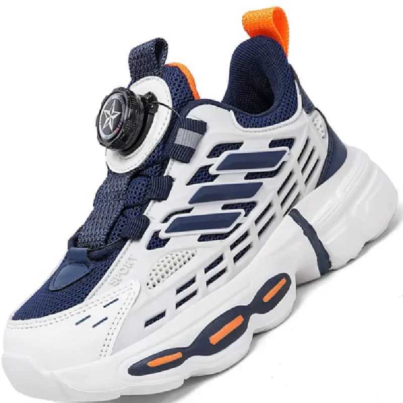 New childrens outdoor shock-absorbing sports shoes for boys and girls fashionable shoes for parents childrens casual lightweight elastic shoes W250407