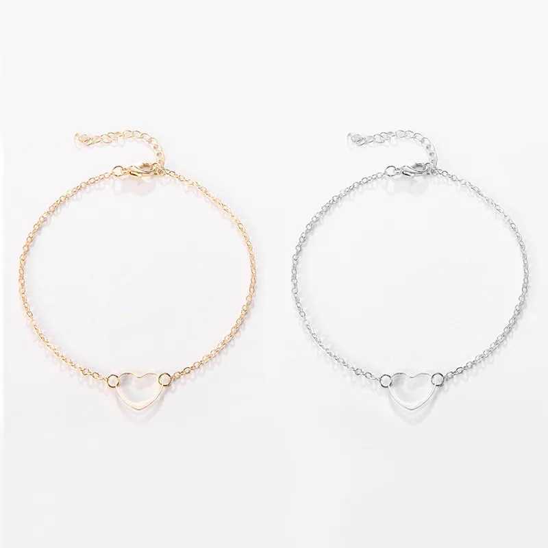 Tren Fashion Heart Anklets Womens Retro Gold Summer Ankle Bracelet Leg Bohemian Foot Jewelry Accessories NewXJ250408