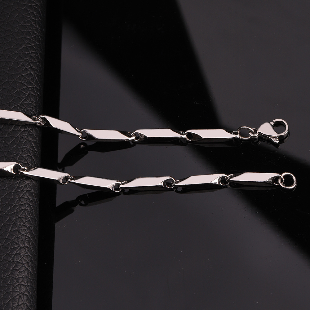 Stainless steel dia colored jewelry claw chain necklace