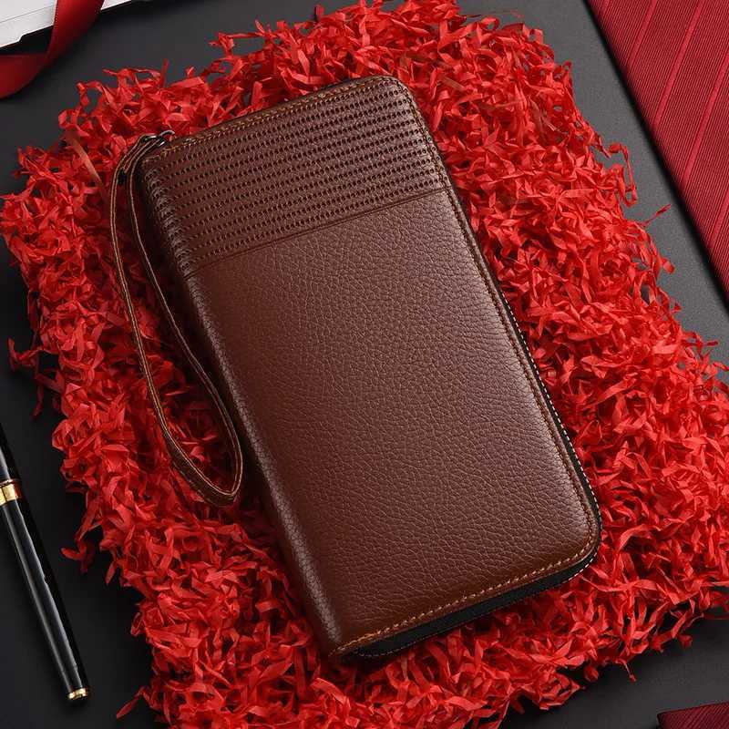 New Color Mens Long Wallet For Men Rfid Blocking Clutch Organizer Zipper Leather Business Id Card Holder Purse 2024 New H2511071