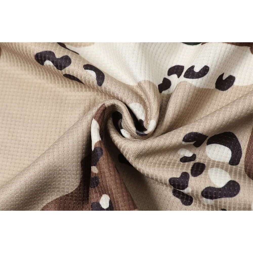 Camouflage Waffle Texture Long T-Shirt Mens Letter Print Spring High Street V-Neck Loose Raglan Sleeve Jersey Men