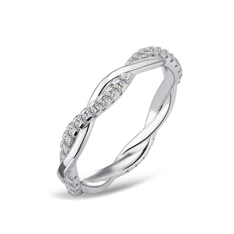 Free shipping S sterling sier twist designer ring for women girls shine moissanite lovers wedding engagement rings jewelry Free shipping