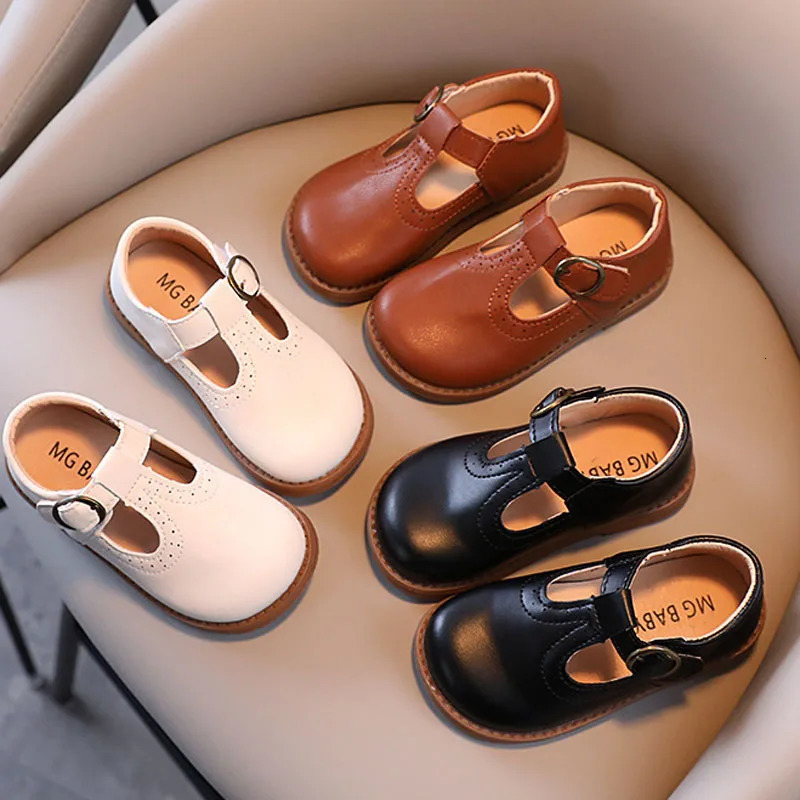 Boys Baby T Strap Casual Shoes Children Leather Shoes Black White Girls Shoes Summer Mary Janes Kids Sandals CSH1253 250407