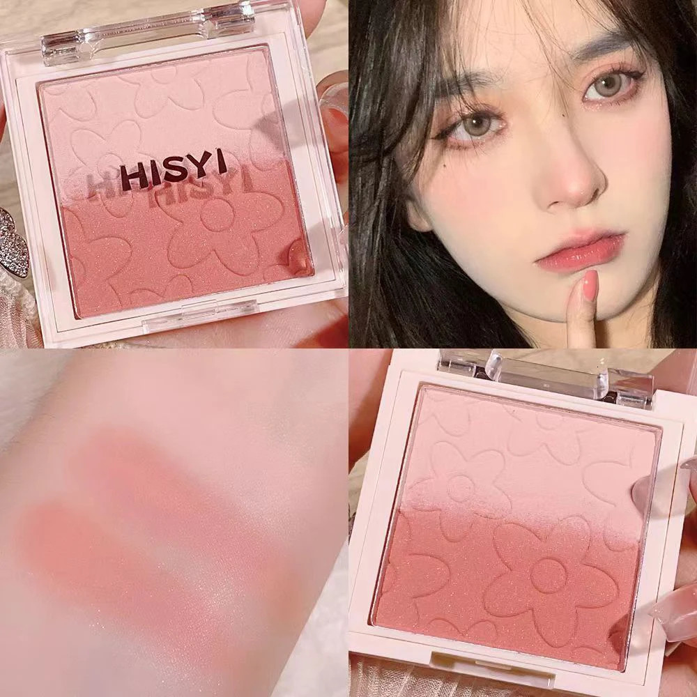 HISYI monochrome powder blusher matt natural contour bright exposed face good combination fine flash 250325
