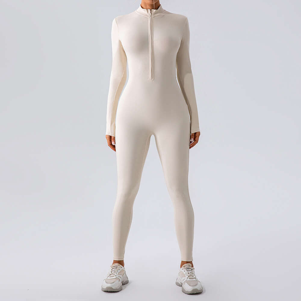 European American popular winter veet with yoga clothes, long sleeves warmth, worn fiess sports, jumpsuit for women, 2025 new style, chic and elegant 