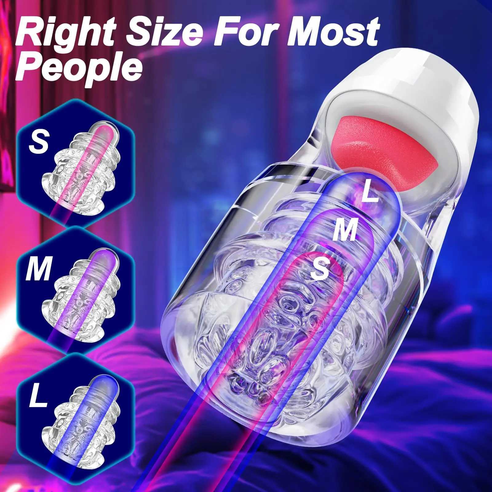 HESEKS Sex Toy Mens Automatic Masturbation Cup Adult Sexy Toy Tongue Licking Remote Vibration Penis Masturbator 18+W250408