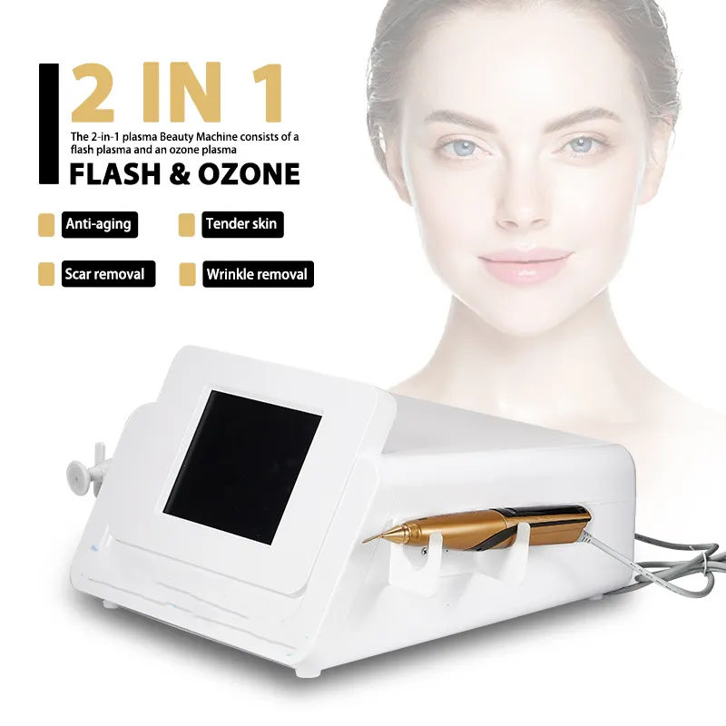 2 in 1 Beauty Equipment Cold Jet Plasma Pen for Skin Tightening Wrinkle & Mole Removal Fibroblast Jet Face Lift Wrinkle Removal Equipment
