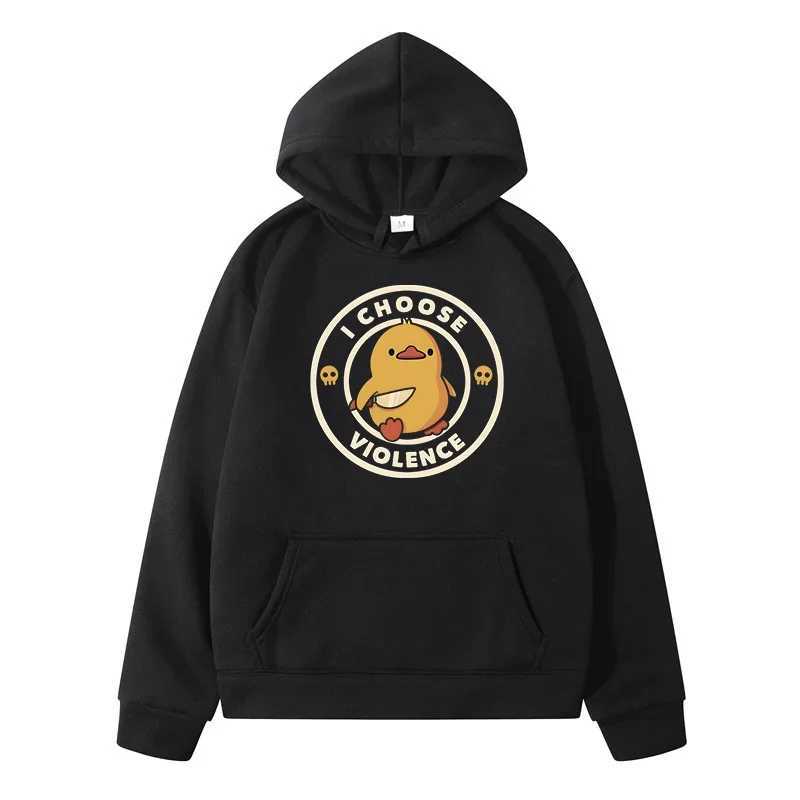 Yellow Duck Personalized Printed Hoodie Mens Fashion Warm Sweater Hoodie Casual Street Clothing Spring/Summer New Hoodie W250408
