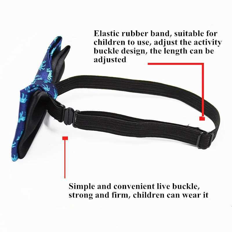 53 Color Childrens Bow Tie Fashion Jacquard Baby Neckties Tie Baby Kid Kids Classical Pet Striped Elastic Cord BowTie X250407