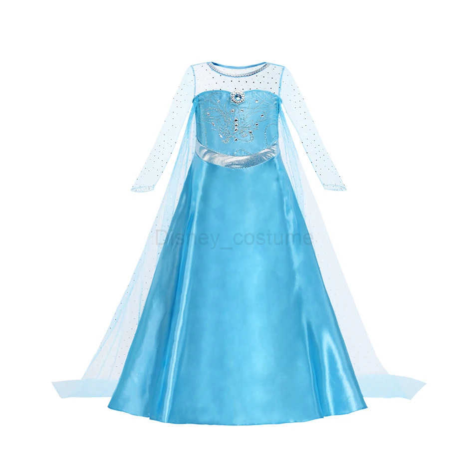 Disney Anna Elsa costume childrens princess dress girls role-playing Snow White Christmas carnival party costume set X250408