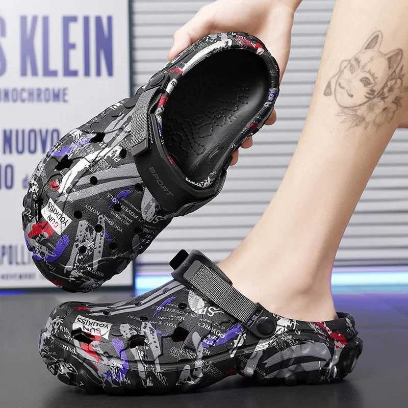 New Arrival Plus Size 47 Summer Mens Sandals Outdoor Garden Sandals Cave Shoes Mens Casual Shoes Water Shoes Comfortable Home Soft Skating Shoes T2504