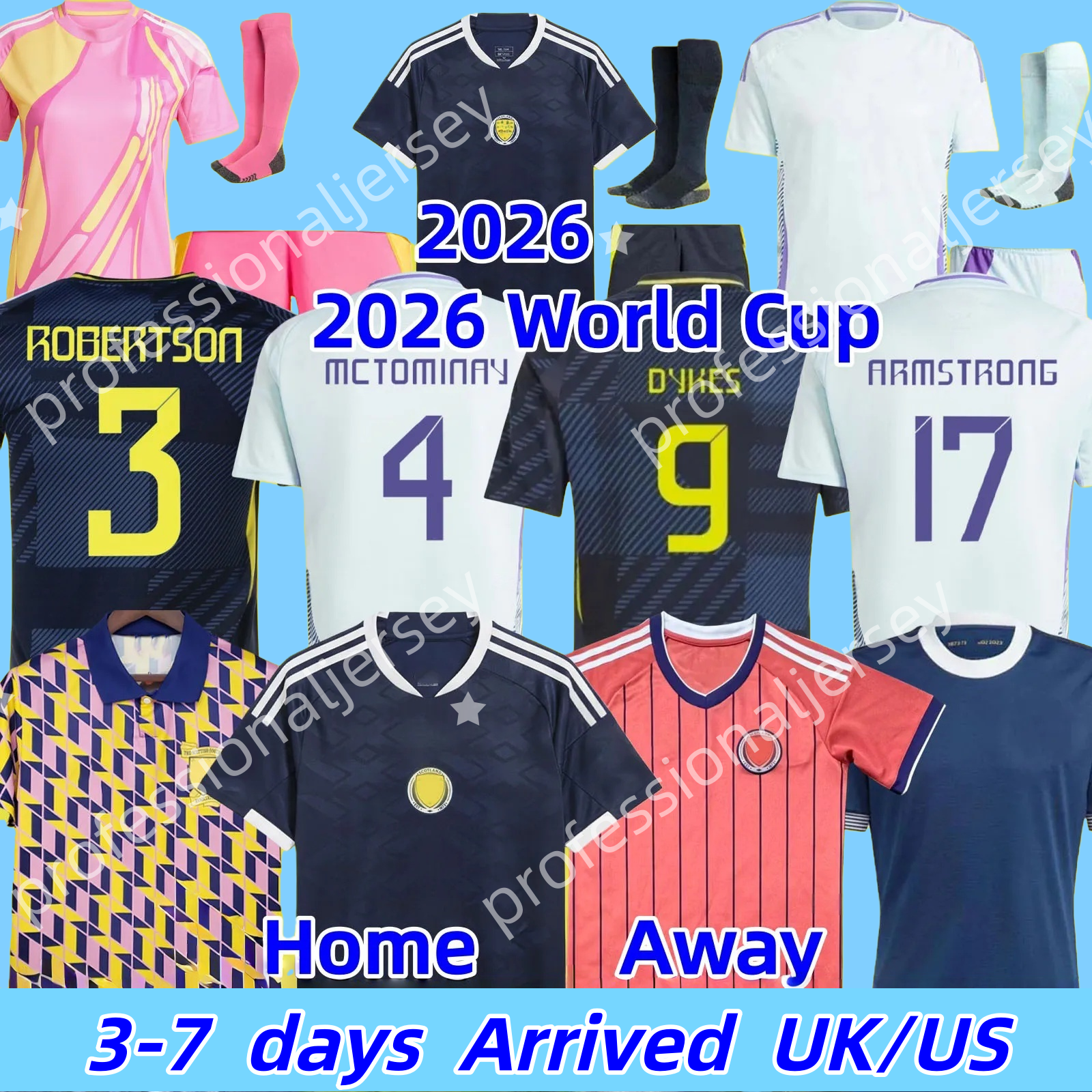 25 26 Scotland Soccer Jerseys football jersey 25 26 ROBERTSON McTominay McGREGOR SHANKLAND MCGREGOR Football Shirt Home Away thrid maillot de Foot men kids kits