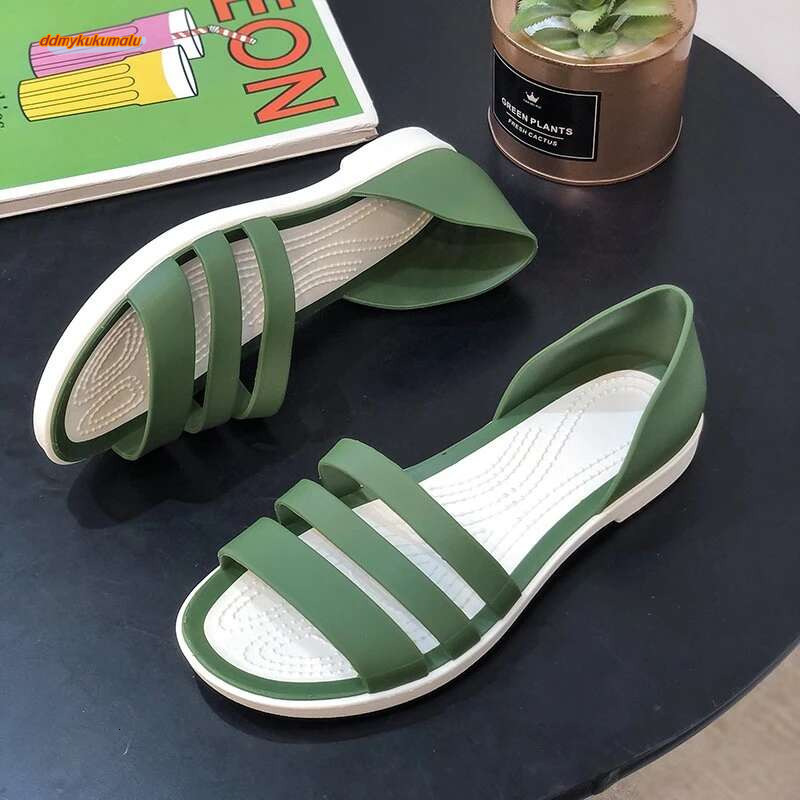 2024 Fashion Comfortable Sandals Summer New Candy Color Women Cute Shoes Peep Toe OutdoorShoes Woman Flats ddmykukumalu