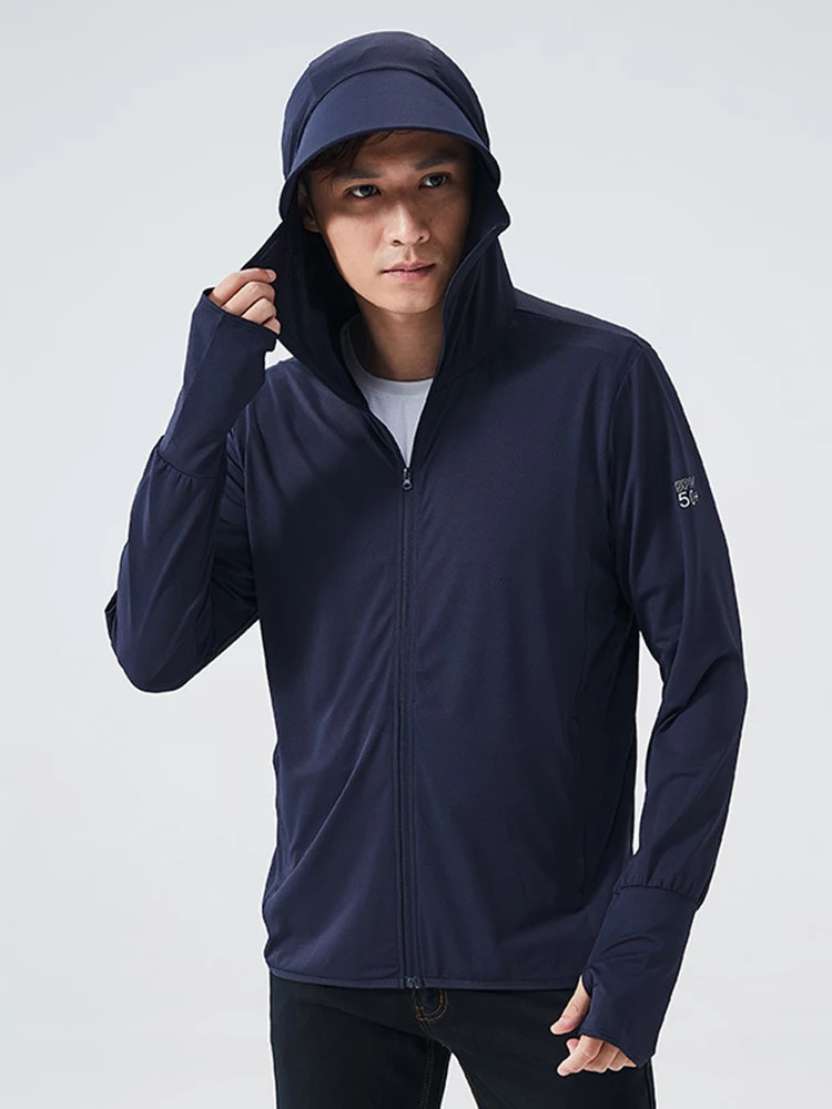 Summer UPF 50UV Sunscreen Jacket Mens Ultra Light Sportswear Hoodie Windproof Casual 250407