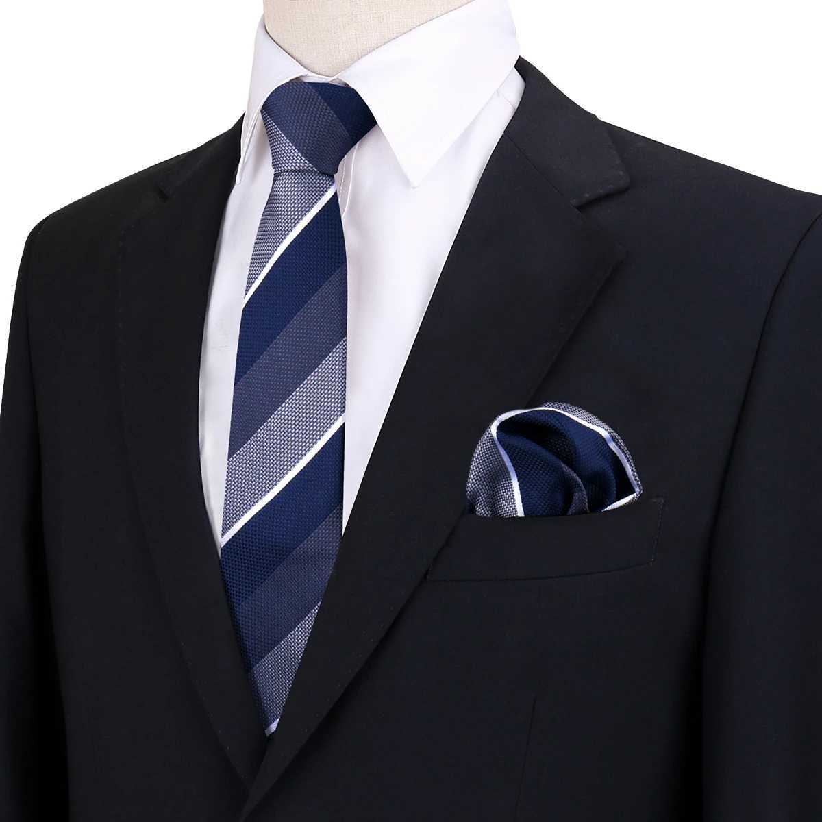Ties For Men Neck Tie Pocket Square Wedding Accessories Gift For Man Suit Set Luxury Necktie Solid Color 2pcs Set Business Daily X250407