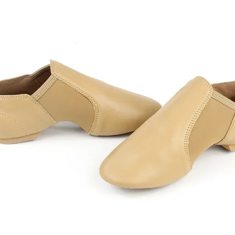 Genuine Leather Jazz Dance Shoes Children Shoes For Men And Women Salsa Dance Shoes Neo arch slip on Jazz shoes Ballet Belly 250407