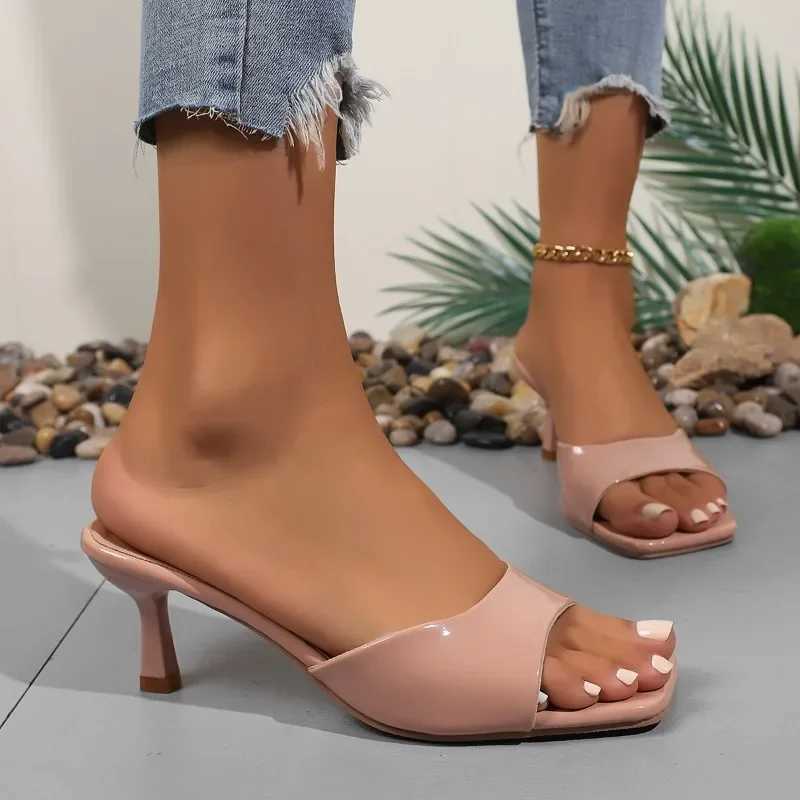 Fi Fish Mouth Sandals Summer Comfortable Casual Dress 2025 Sexy Open Stiletto Sandals Elegant Office Womens High HeelsXJ250407