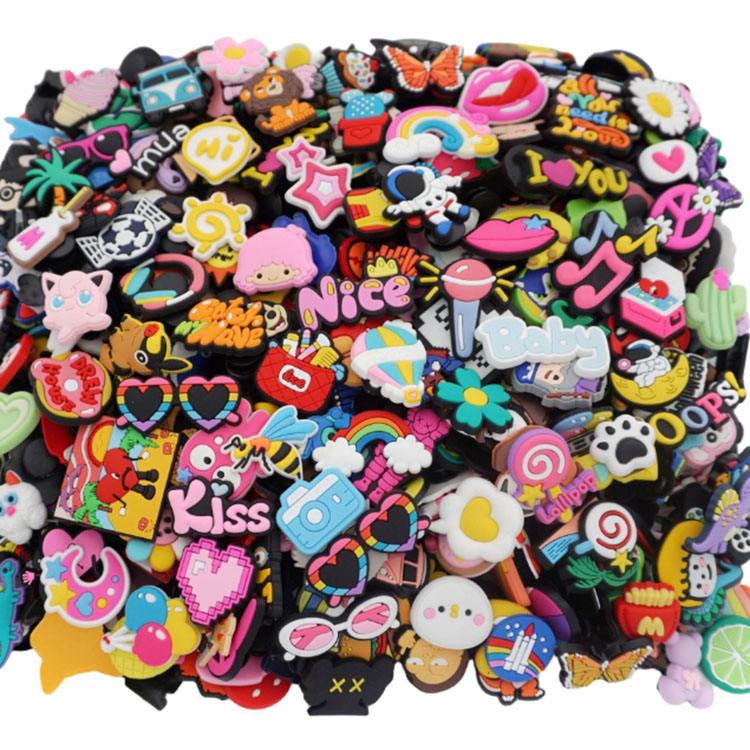 random pattern shoe charms for clog bag slides sandal muti decoration buckle DIY charms gift - view 4