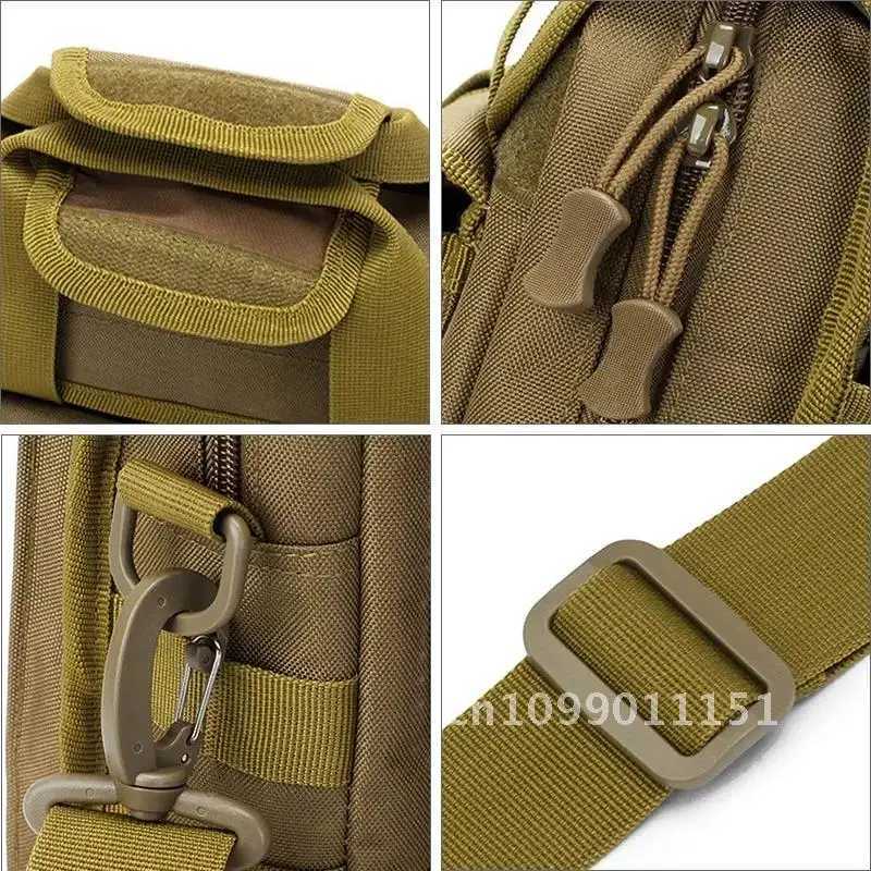 Men Tactical Bag Molle Messenger Shoulder Bags Waterproof Corssbody Bag Sack Sling Handbags Camouflage Outdoor Male Single BeltC250407