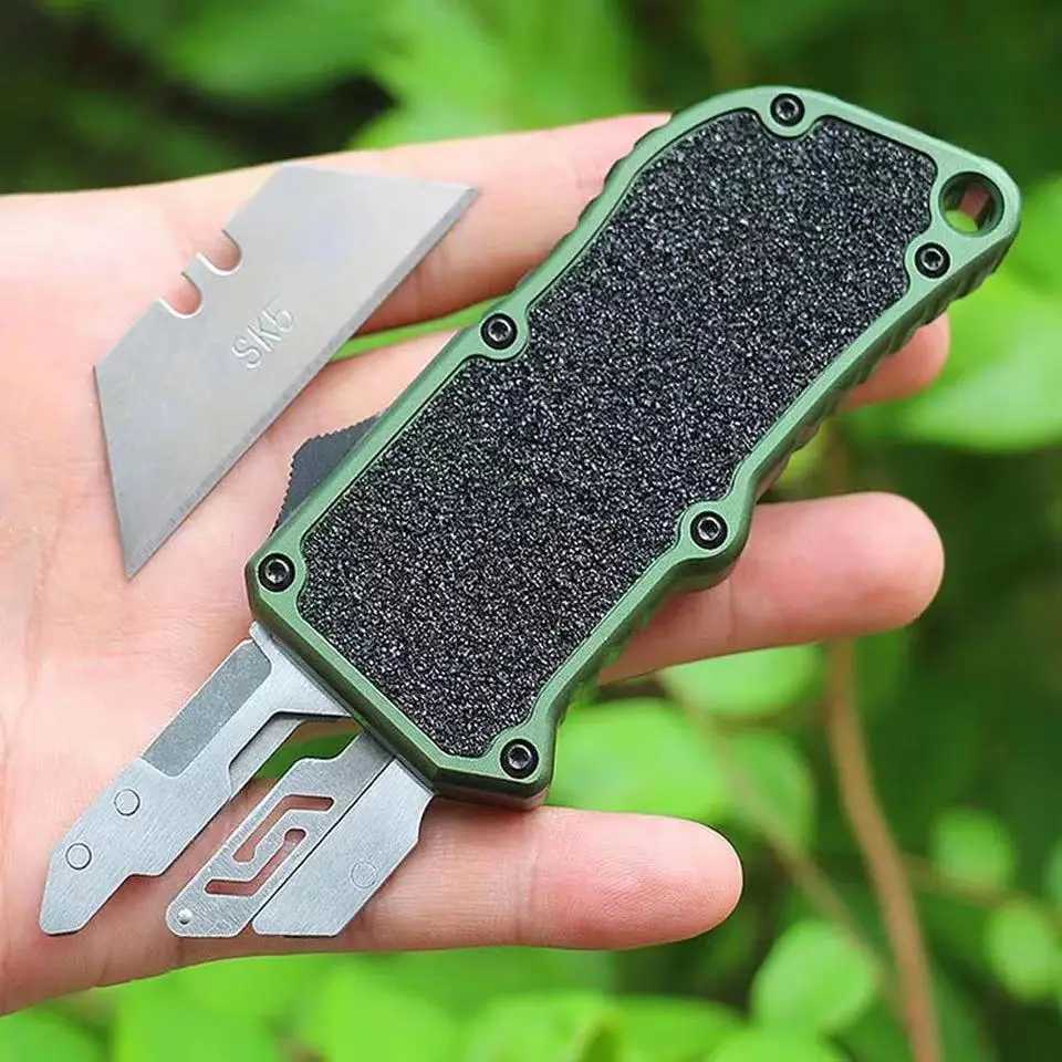 High Quality SK5 Blade Utility Knife Aeronautical Aluminium Handle EDC Outdoor Multitool Tool Paper Sharp Cutter Gift Five Blade Z250408