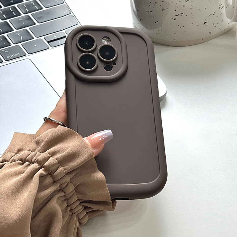 Luxury Cyber Red Puff Silicone Armor Case for IPhone 16 14 15 13 12 11 Pro Max X 8 Plus Lens All-inclusive Shockproof Protection