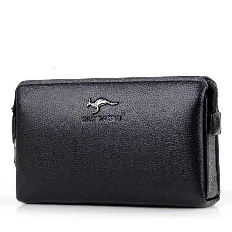New Mens clutch purse High end PU Long Wallet Large Capacity Multi Card Slot Wrist Bag Password Anti theft Phone Bag H2511071