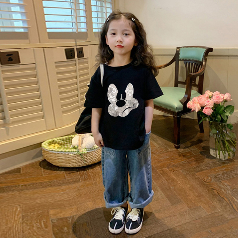 Ddmyshoesvip Pure Cotton Short Sleeved T Shirt For New And Girls Mid Size Children S Summer Clothing Stylish Cartoon Top Trend