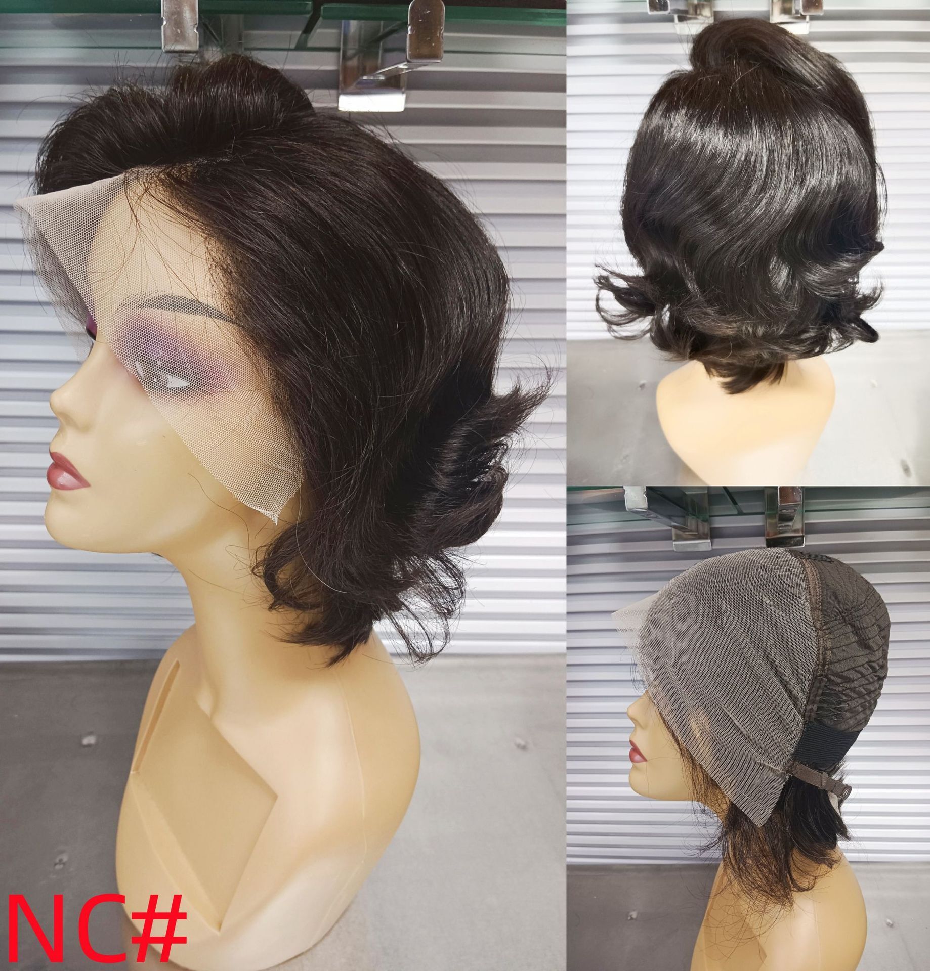 12A E Wave Bob 13*4Frontal Lace Brazilian Human Hair 200
