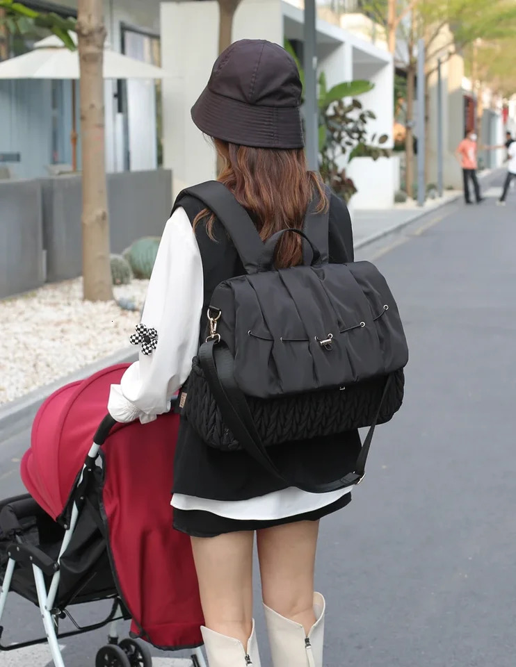 Mommy Bag Large Capacity Organizer For Baby Diapers Outdoor Stroller Hanging Bags Maternity Women Fashion Backpack Lightweight 250407