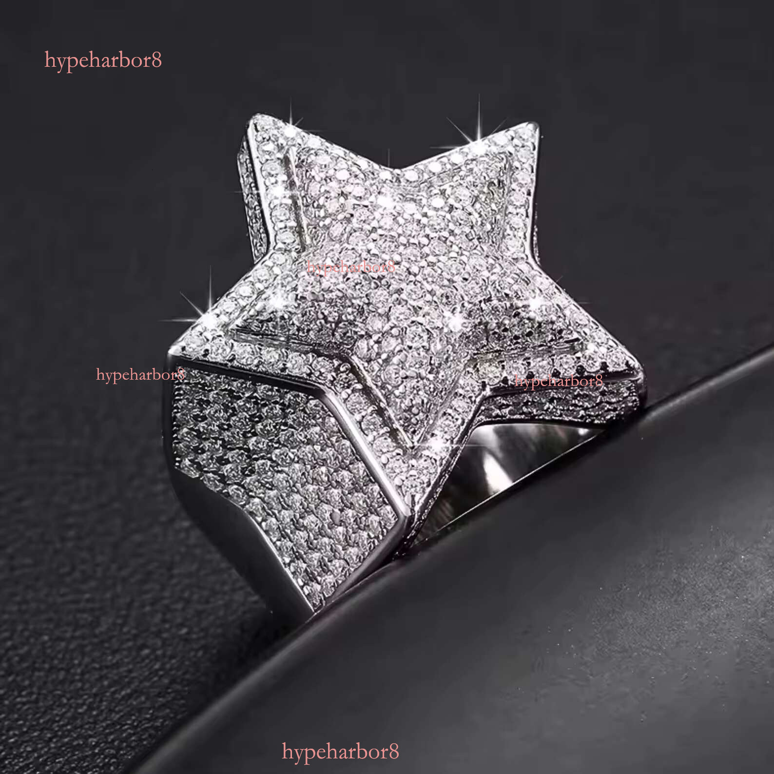 Original S sterling silver luxury GRA certified round cut VVS silica chilled men's hip-hop ring