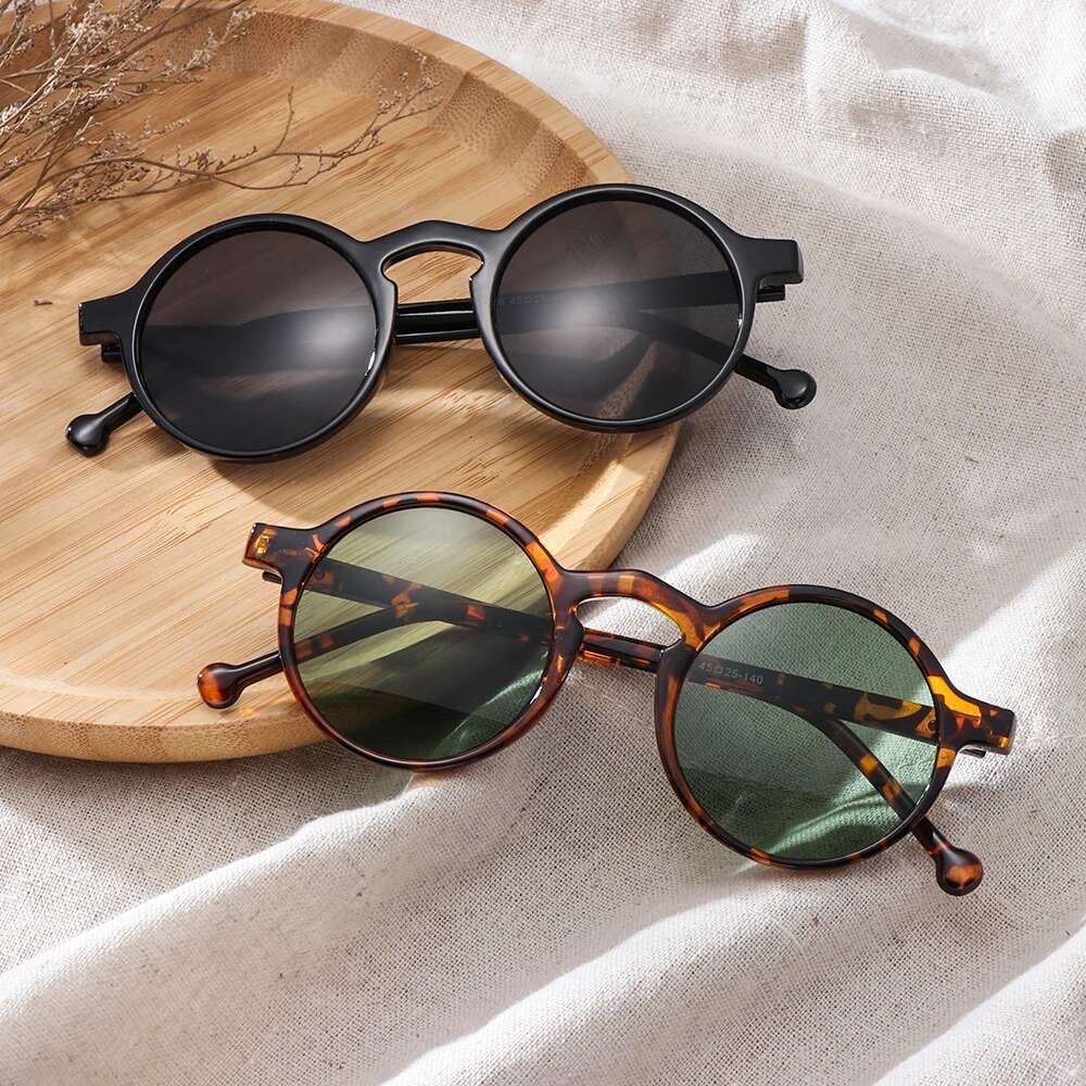 1PC Unisex Fashion Retro Round Sunglasses Brand Designer Vintage Small Frame Sun Glasses Korean Style Driving Eyewear UV400