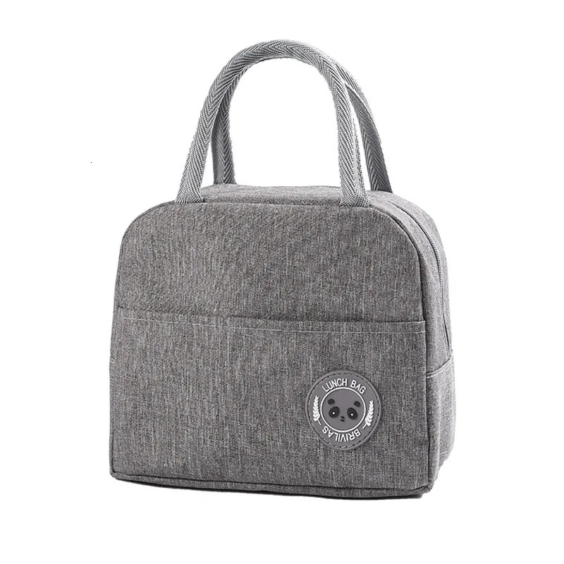 Lunch bag cooler handbag portable insulated box canvas refrigerated food container school picnic boys and girls travel lunch 250401