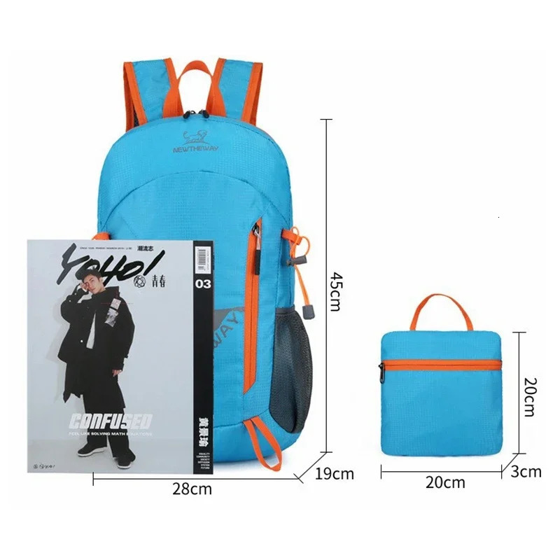 20L Ultralight Foldable Backpack Outdoor Climbing Cycling Travel Knapsack Hiking Daypack Portable Folding Mountaineering Bags 250407