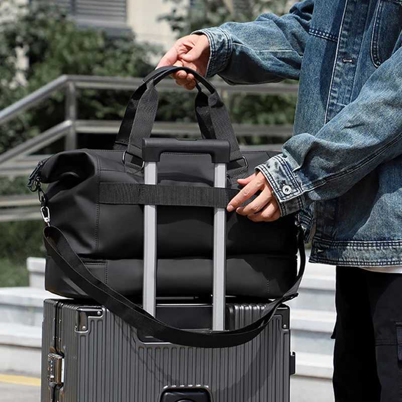 Sports and fitness yoga bag waterproof fitness bag with shoes companys large weekend overnight bag dry and wet separation travel bagXJ250408