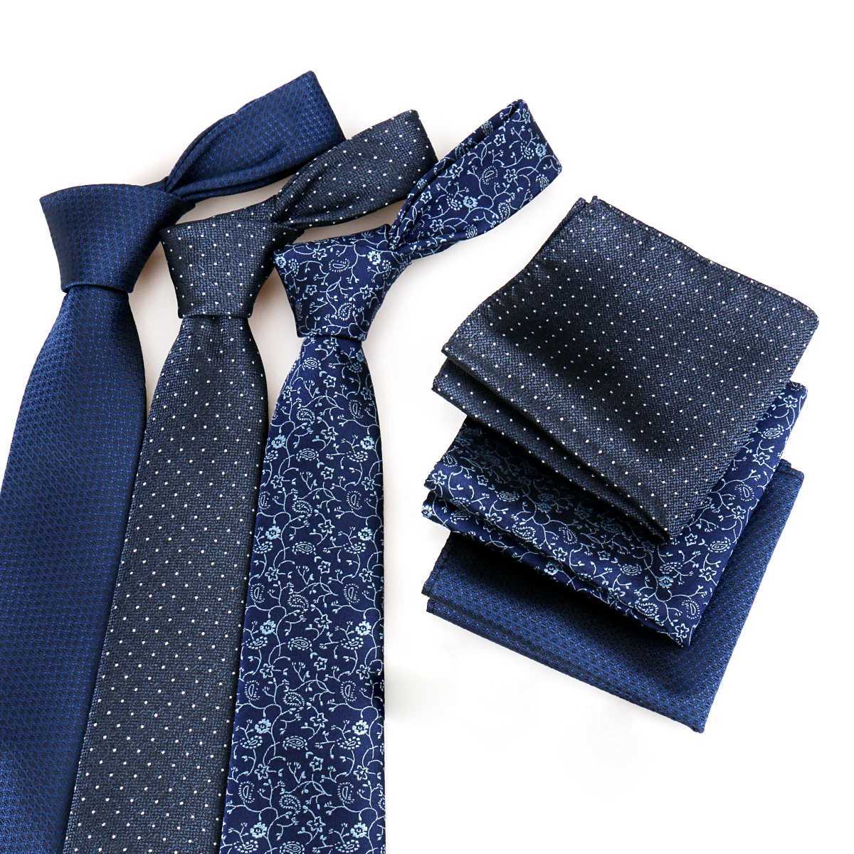 Luxury Tie Set For Men Business Gift Box Wedding Party Fashion Men Tie Set Paisley Handchief Cufflink Tie-Clip Suit Gift For Man X250407