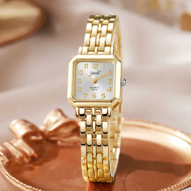 New Fashion Womens Elegant Design Square Dial Quartz Sports Commercial Womens Simulated Watch Womens Reloj De MujerT250408