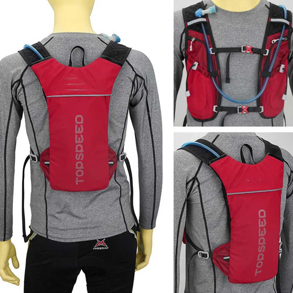 5L Running Backpack Breathable Vest Running Bag Men Sport Bags Riding Bike Back Pack Trail Bicycle Cycling Hydration RucksackC250407