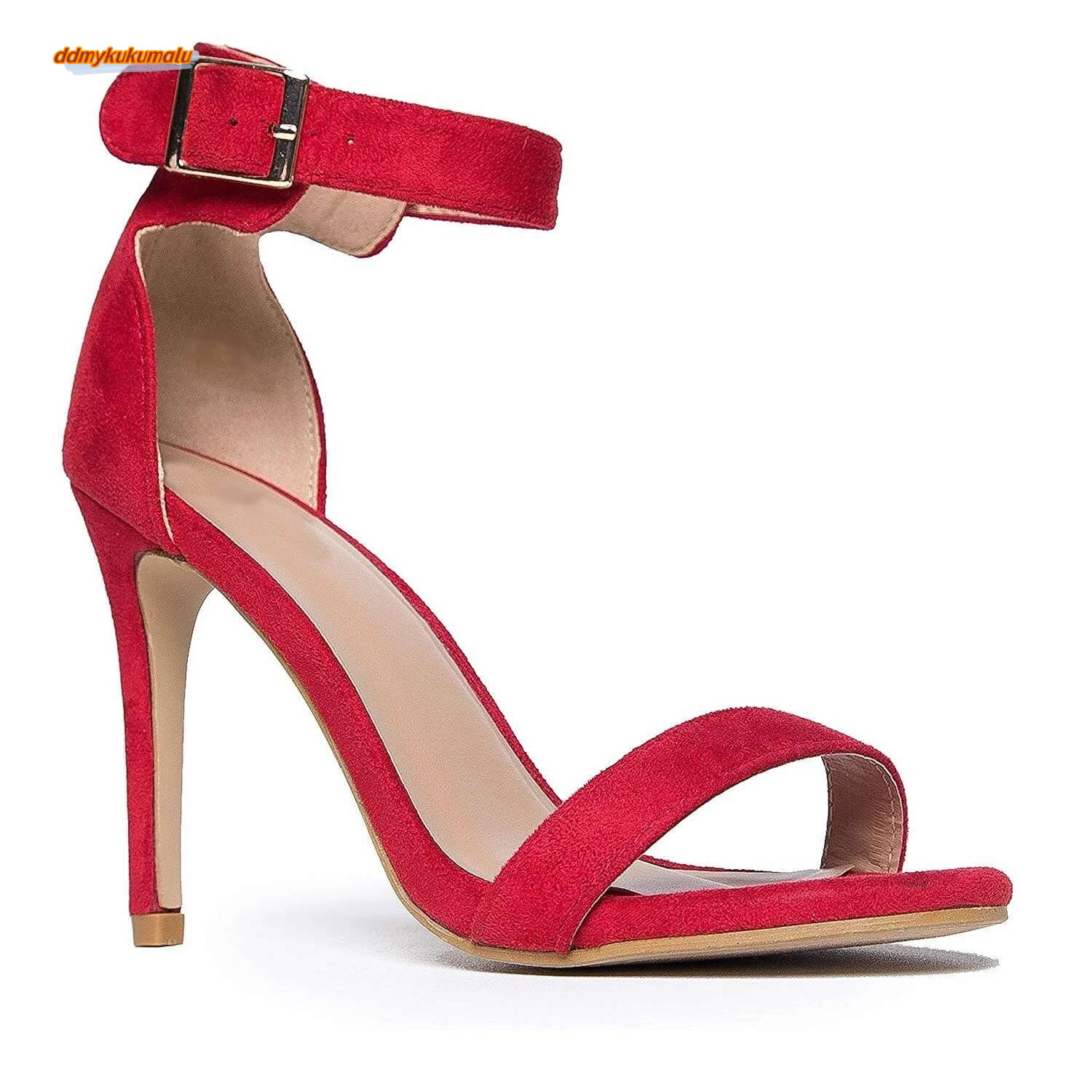 New Women Sandals Summer Classic Sexy Open Toe Ankle Strap Stiletto Heel Dress 11cm High Heels Pumps Elegant Wedding Party Shoes ddmykukumalu