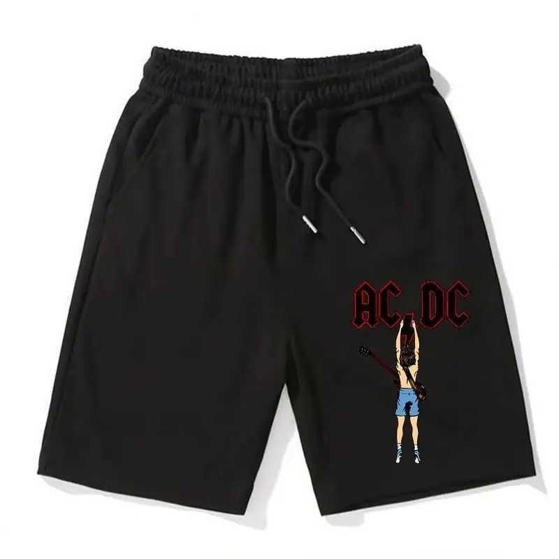 ACDC band heavy metal rock peripheral shorts mens summer trend sports casual five point shorts anime shortsXJ250407