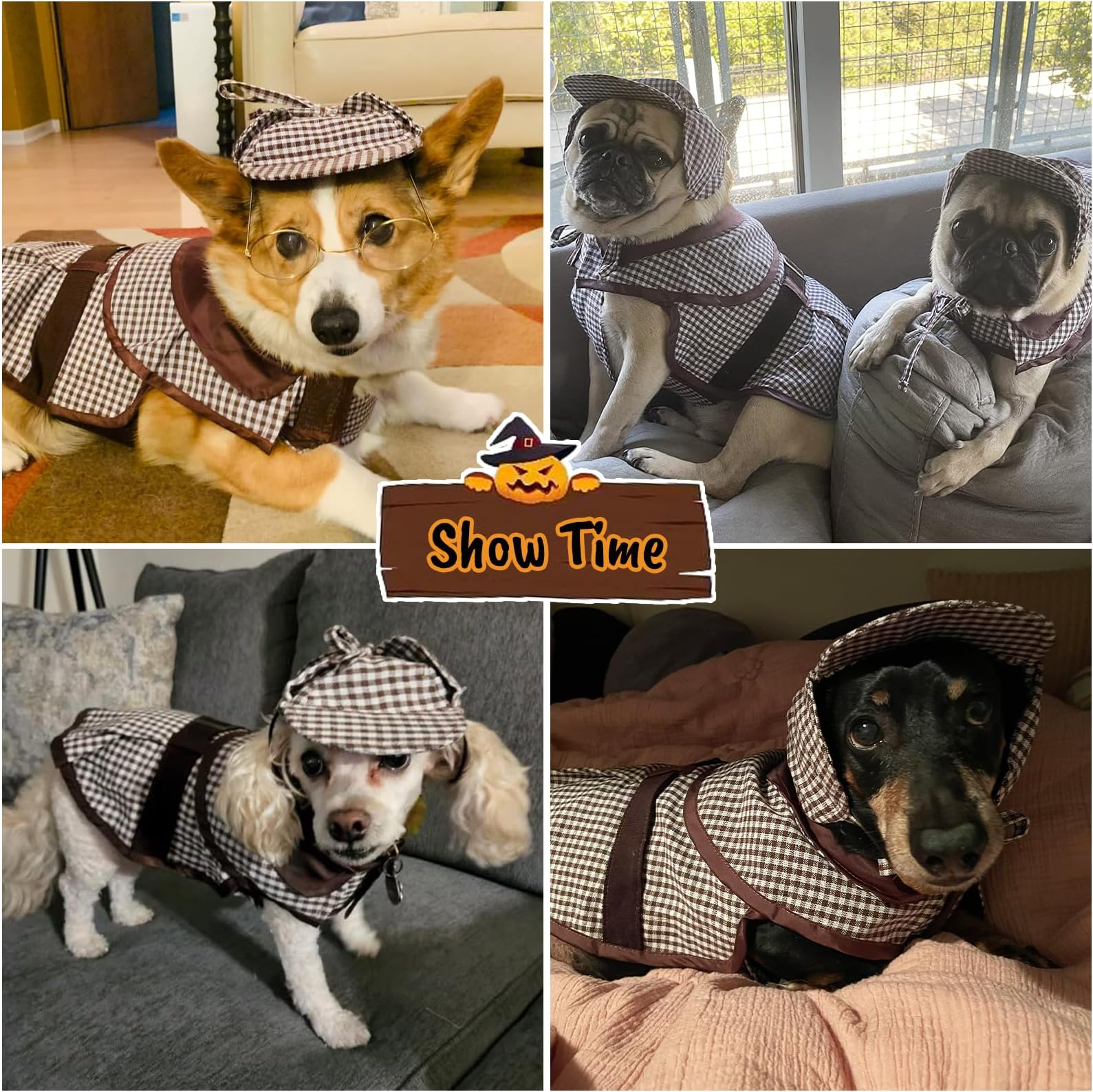 Pet-Friendly Detective Dog Cosplay Outfit - Ideal for Parties & Festivals