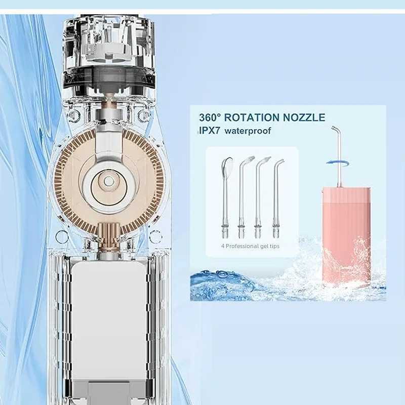 Portable innovative electric dental irrigator sink high-pressure water thread ultrasonic tooth cleaning tool M250408