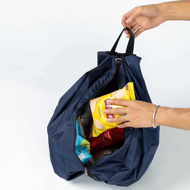 Foldable Portable Travel Bag Outdoor Portable Backpack Thicken Waterproof Sports Backpack New Casual Nylon Folding Bag RucksackC250407