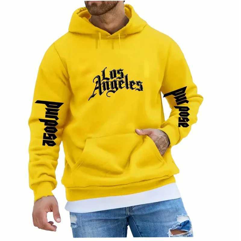 Los Angeles Art Letter Design Hoodie Mens Street Hip Hop Sportswear SPRing Autumn Oversized Long Sleeve Street Clothing W250408