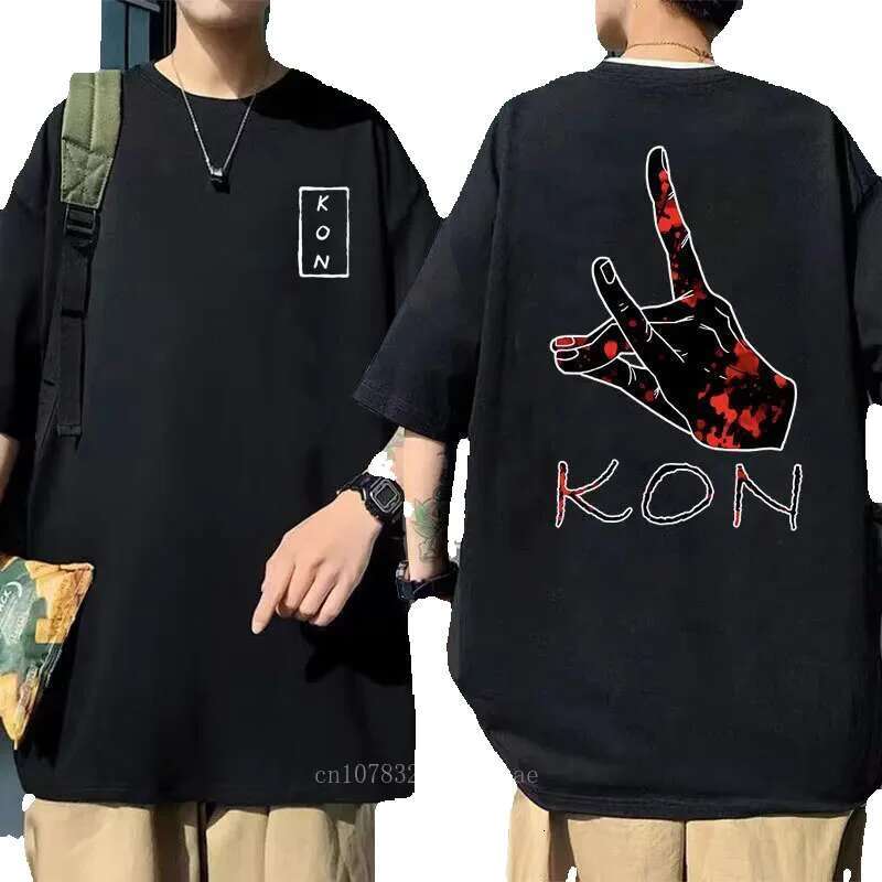 Japanese anime cartoon Kon shirt running loose sports oversized short sleeved cotton summer top men's T-shirt