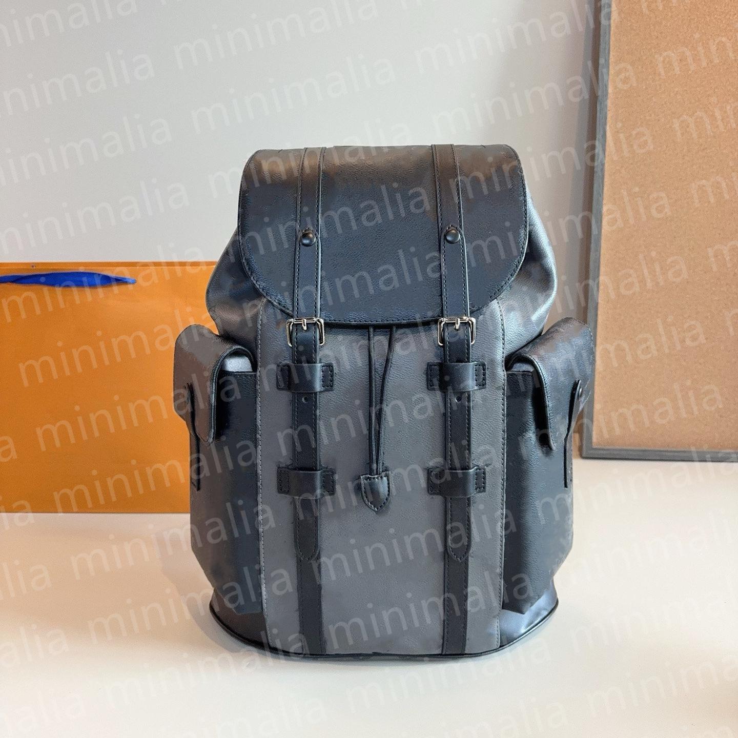 High Quality Backpack Designer Embossed Unisex Travel Fashion Grey Samurai Double Side Pocket cow Leather Edging Duffel Bag backpack