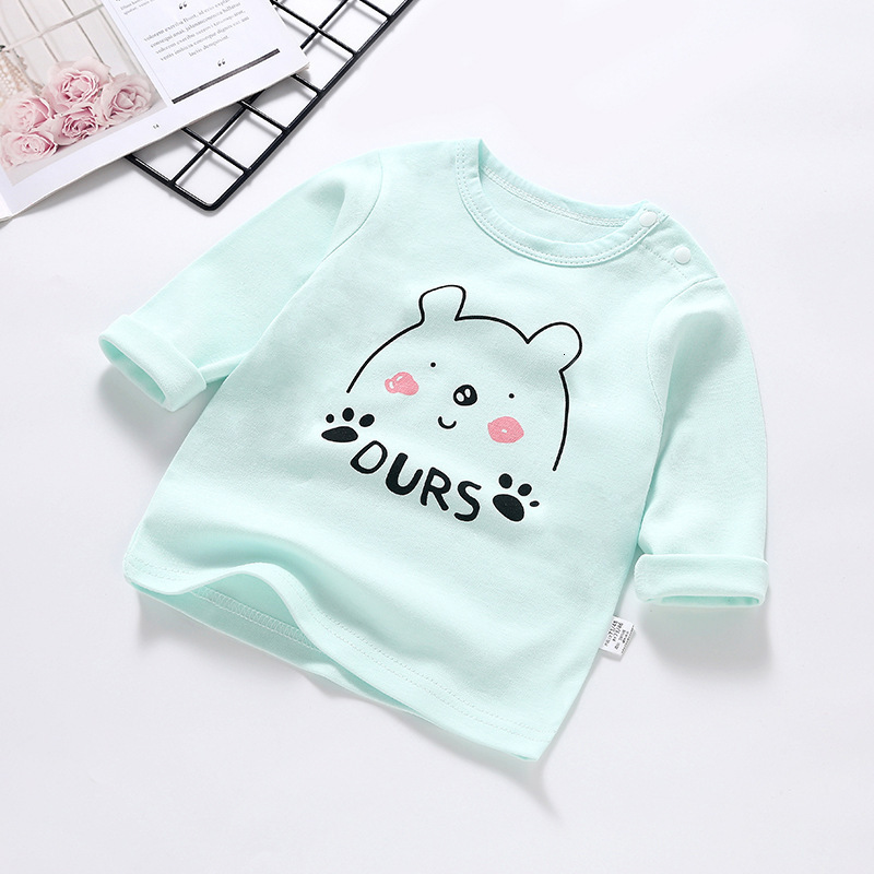 Ddmyshoesvip Baby Long Sleeved Pure Cotton T Shirt And Autumn White Base Shirt Top Thin Spring Baby Clothes