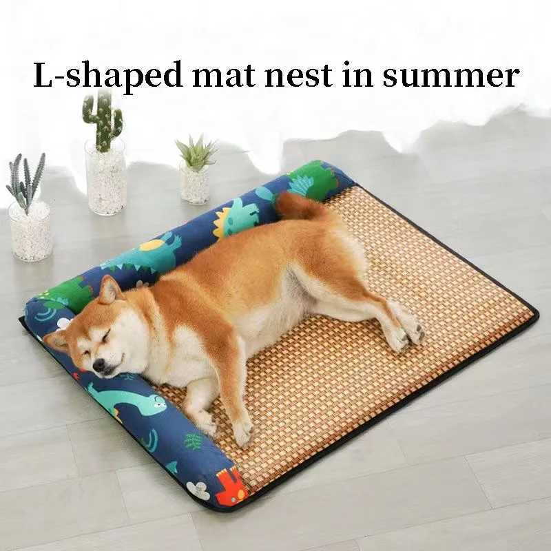 Multicolor summer pet dog nest mat Teddy corgi small and medium-sized dog general cool and comfortable in summer scratch resistant Y250407