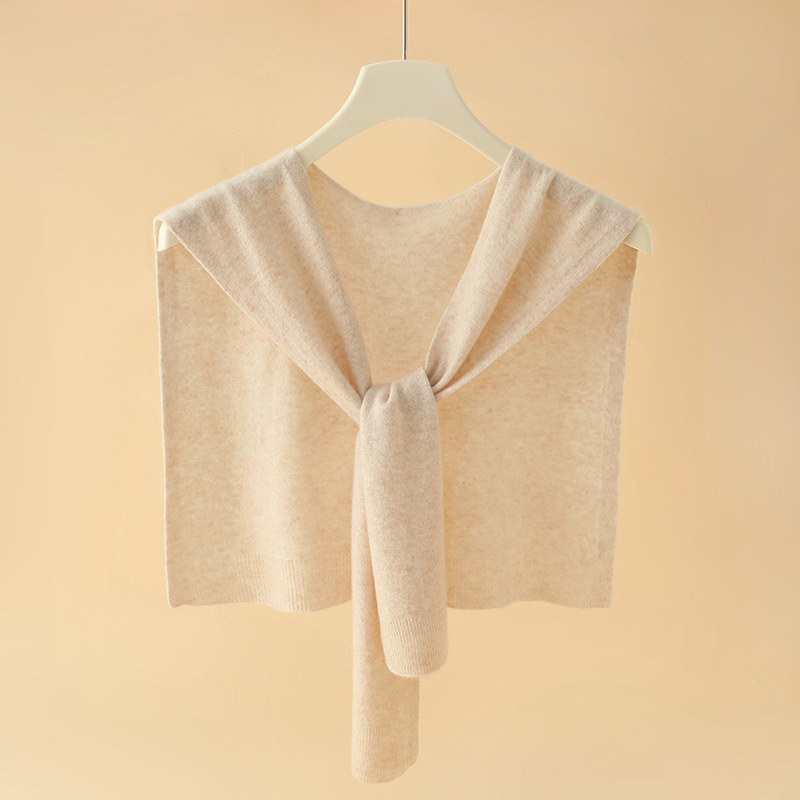 K332 Cashmere shawl women autumn and winter new knitted warm fashion decoration outer wear cervical vertebra protection solid color high-end cashmere 